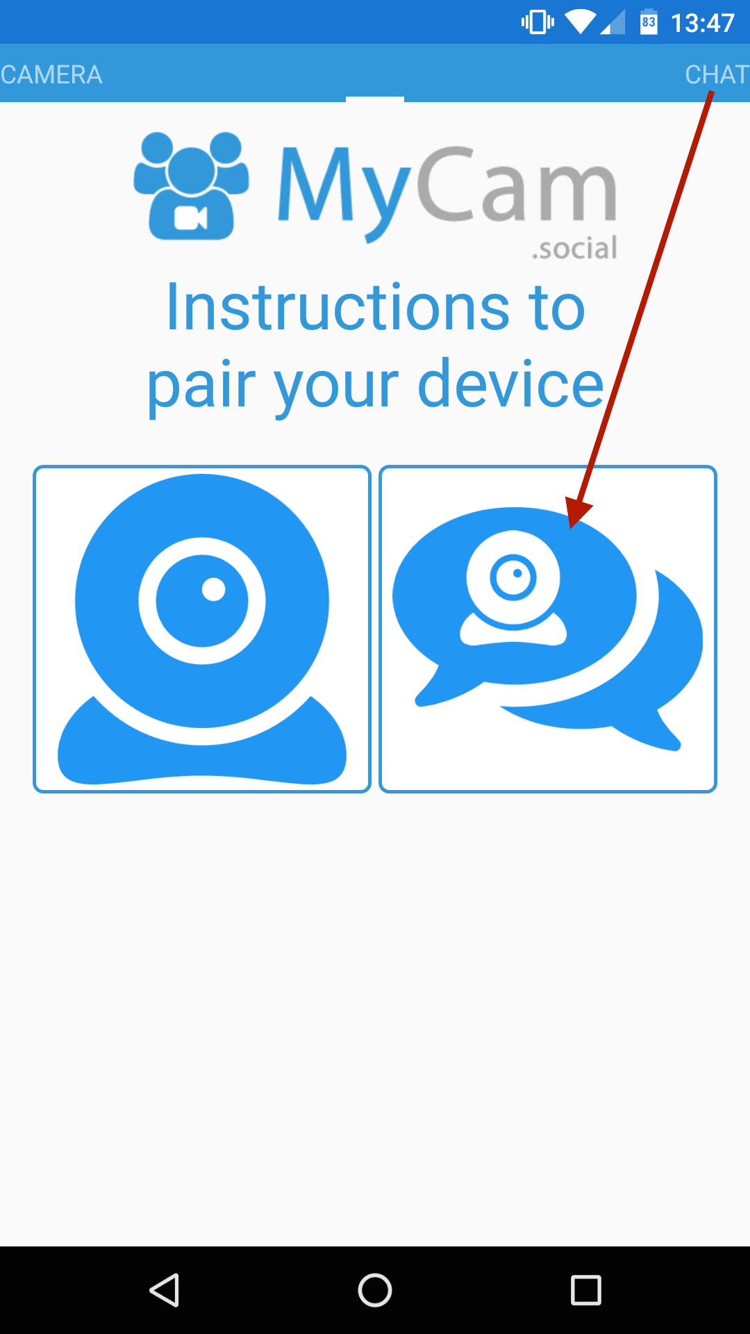Android - Using your webcam in the | Help Centre | Swinging Heaven
